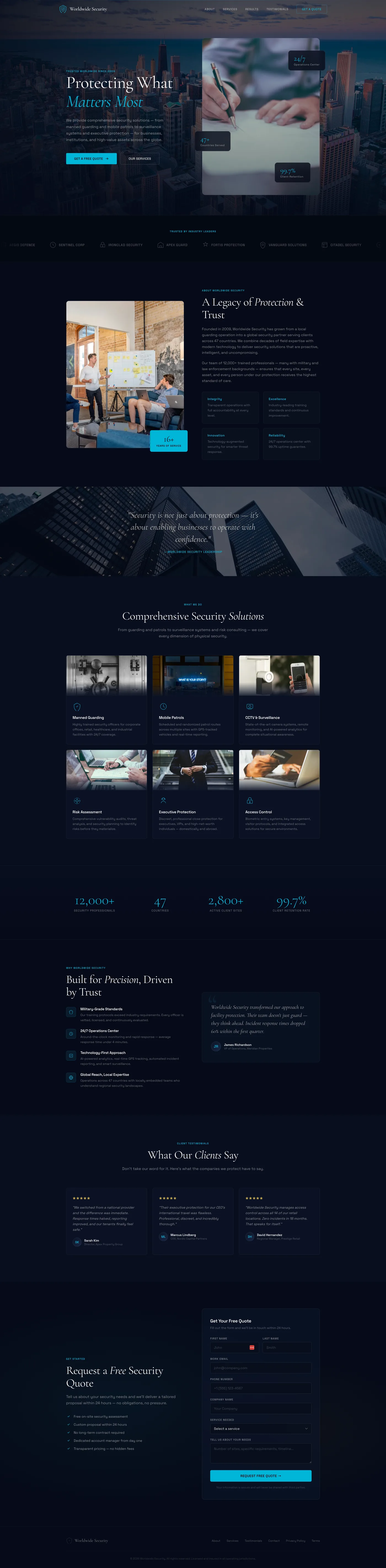 Security company website